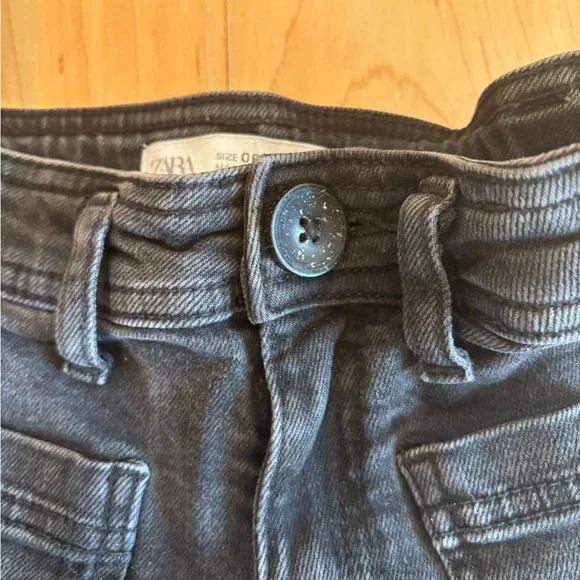 Zara  Girls Jeans. Black.  Wide-Leg Jeans. - Picture 6 of 6